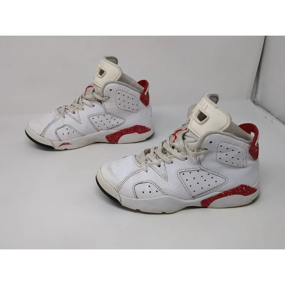 Nike Air Jordan‎ 6 Retro Red PS Size 1Y Oreo White University DV3605-162 Shoe